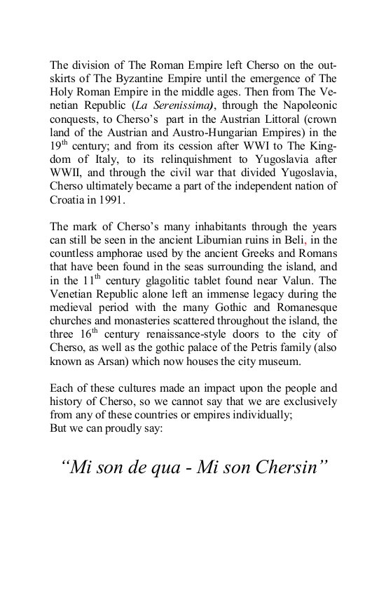 History of Cherso